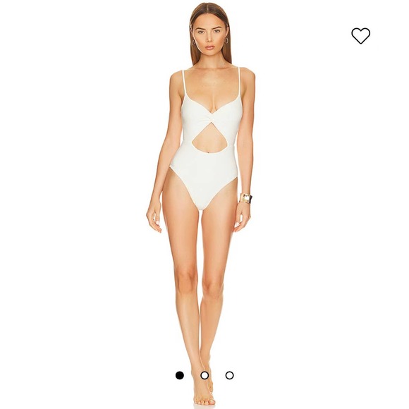 L*SPACE Kyslee One Piece Bodysuit Unpadded in Cream Size S NWT